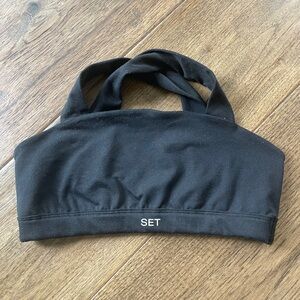 Black SET ACTIVE Sports Bra